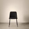 Black Fabric and Metal Dining Chair