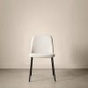 Oatmeal Fabric and Metal Dining Chair