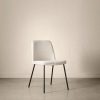 Oatmeal Fabric and Metal Dining Chair