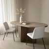 Oatmeal Fabric and Metal Dining Chair