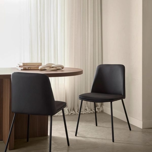 F27_SS_dining-chair_9408185_0351_WEB Black Faux Leather and Metal Dining Chair