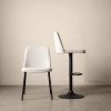 Oatmeal Fabric and Metal Dining Chair