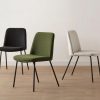 Black Fabric and Metal Dining Chair